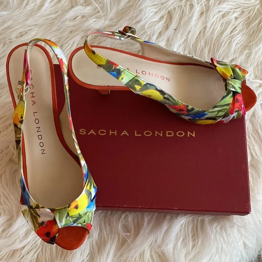 💞SASHA LONDON 💞flowers shoes